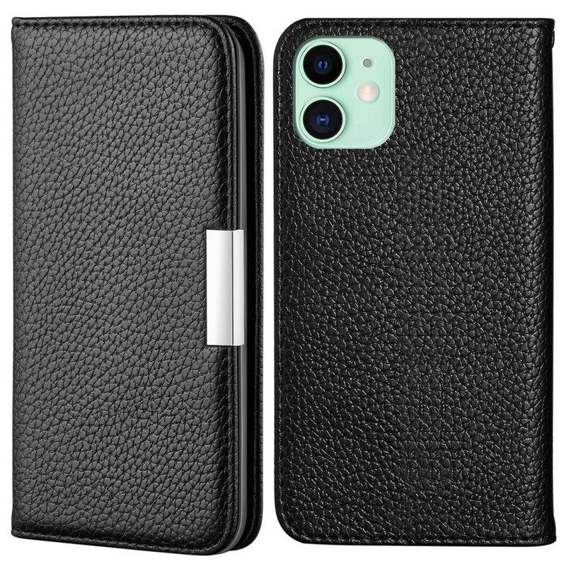 θηκη κινητου iPhone 13 Mini Θήκη Flip Litchi Ultra Chic Faux Leather