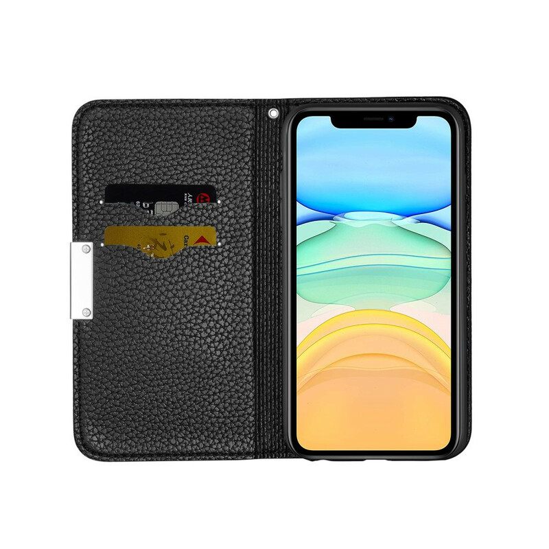 θηκη κινητου iPhone 13 Mini Θήκη Flip Litchi Ultra Chic Faux Leather