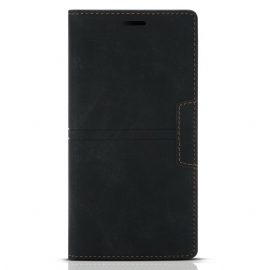 θηκη κινητου iPhone 13 Mini Θήκη Flip Μαγνητικό Κούμπωμα Με Δερμάτινη Ραφή