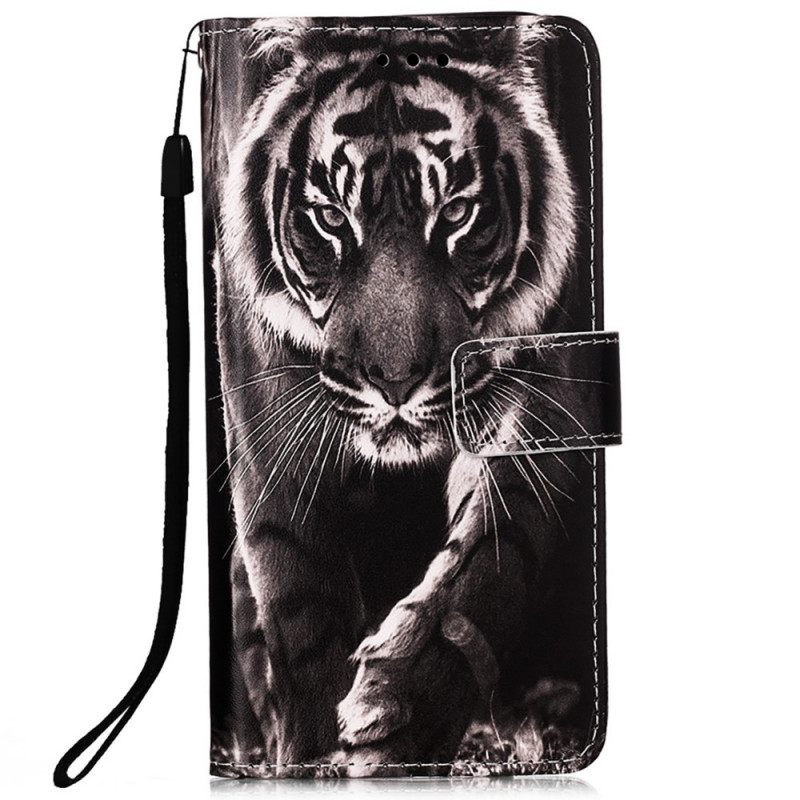 Κάλυμμα Samsung Galaxy A33 5G με κορδονι Strappy Night Tiger