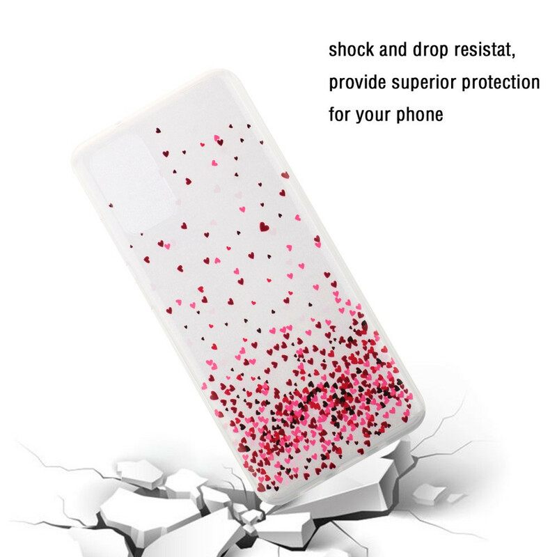 Θήκη Samsung Galaxy S20 Ultra Διαφανείς Πολλαπλές Κόκκινες Καρδιές