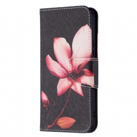 δερματινη θηκη Samsung Galaxy S22 5G Ροζ Λουλούδι