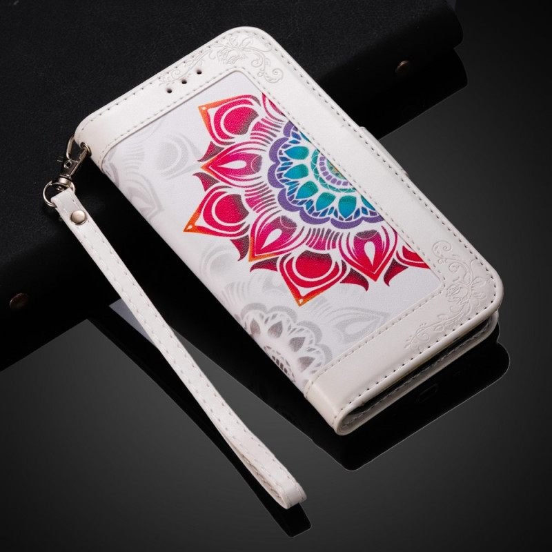 Κάλυμμα Samsung Galaxy S22 5G με κορδονι Διακόσμηση Mandala Με Λουράκι