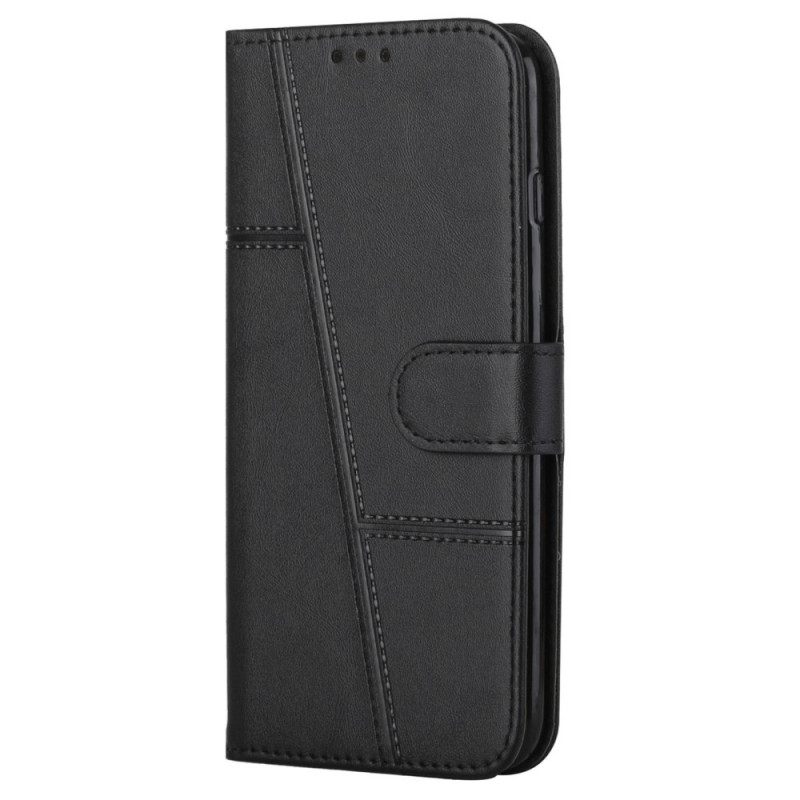 Κάλυμμα Samsung Galaxy S22 5G με κορδονι Λουράκι Geo Leather Effect