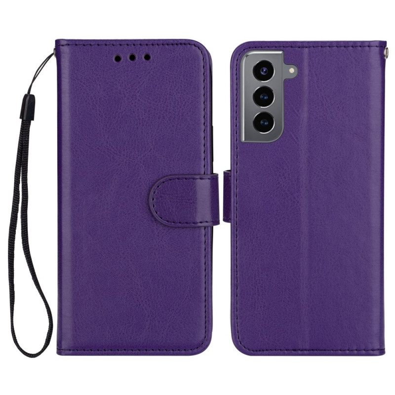 Κάλυμμα Samsung Galaxy S22 5G με κορδονι Μονόχρωμο Λουράκι