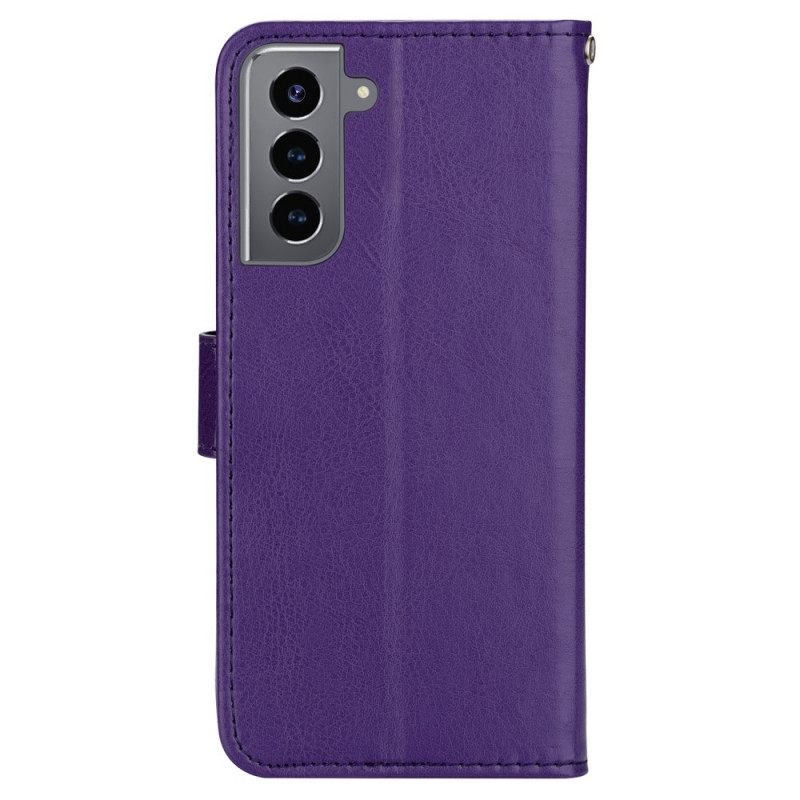 Κάλυμμα Samsung Galaxy S22 5G με κορδονι Μονόχρωμο Λουράκι
