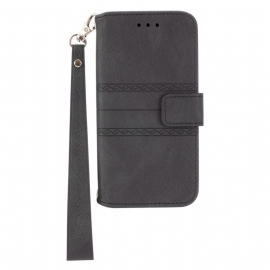 Θήκη Flip Samsung Galaxy S22 5G Ραφές Δαντέλας