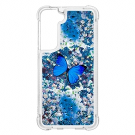 θηκη κινητου Samsung Galaxy S22 5G Glitter Blue Butterflies