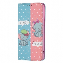 θηκη κινητου Samsung Galaxy S22 5G Θήκη Flip Baby Elephants