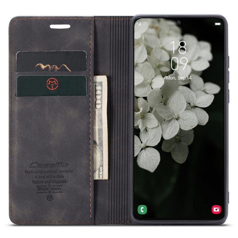 θηκη κινητου Samsung Galaxy S22 5G Θήκη Flip Caseme Faux Leather