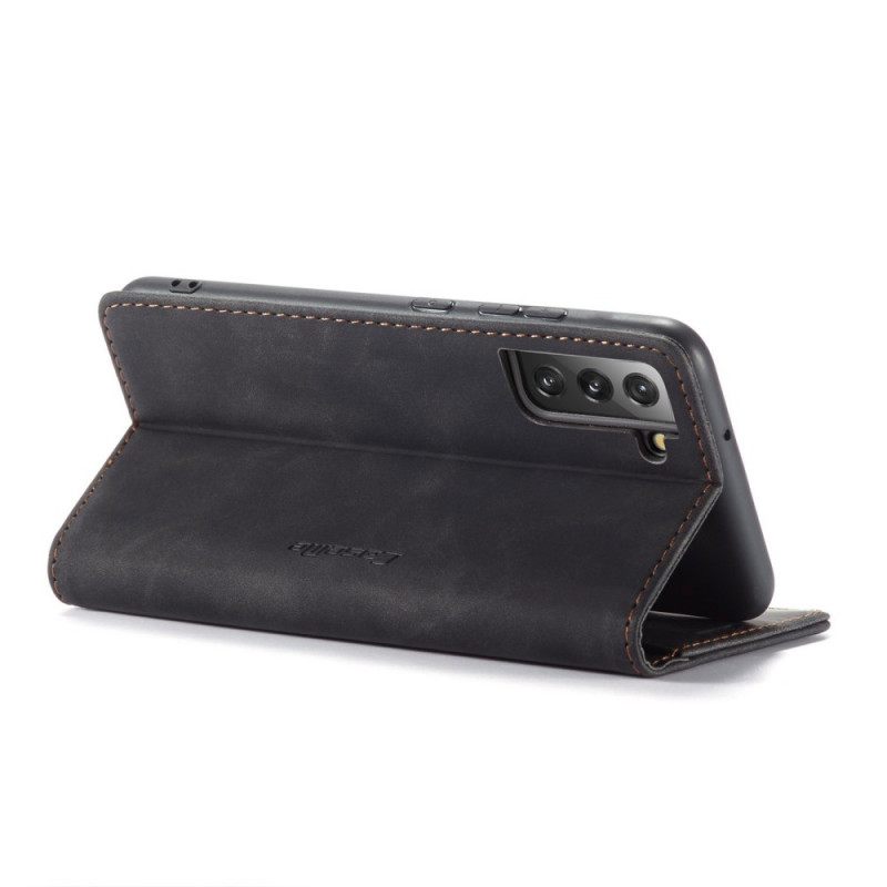 θηκη κινητου Samsung Galaxy S22 5G Θήκη Flip Caseme Faux Leather