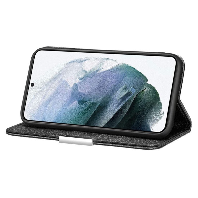 θηκη κινητου Samsung Galaxy S22 5G Θήκη Flip Litchi Ultra Chic Faux Leather