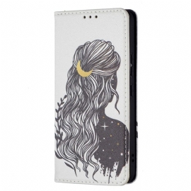 θηκη κινητου Samsung Galaxy S22 5G Θήκη Flip Όμορφα Μαλλιά