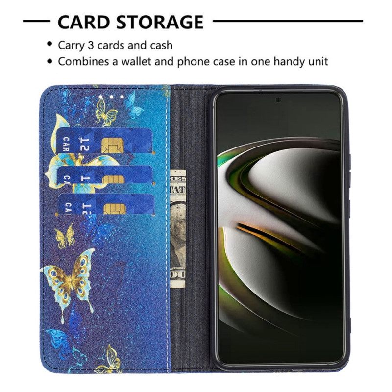 θηκη κινητου Samsung Galaxy S22 5G Θήκη Flip Χρωματιστές Πεταλούδες