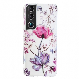 Θήκη Samsung Galaxy S22 5G Μαρμάρινα Λουλούδια