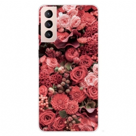 Θήκη Samsung Galaxy S22 5G Ροζ Λουλούδια