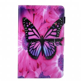 δερματινη θηκη Samsung Galaxy Tab A7 Lite Floral Butterfly