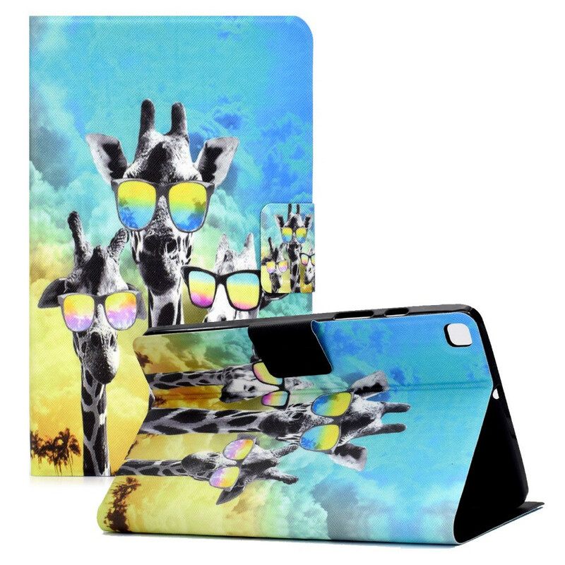 δερματινη θηκη Samsung Galaxy Tab A7 Lite Funky Giraffes