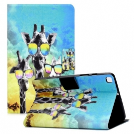 δερματινη θηκη Samsung Galaxy Tab A7 Lite Funky Giraffes