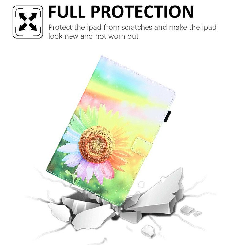 δερματινη θηκη Samsung Galaxy Tab A7 Lite Λουλούδια Στον Ήλιο