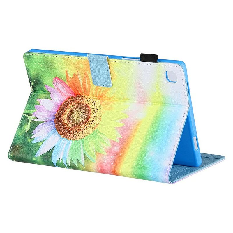 δερματινη θηκη Samsung Galaxy Tab A7 Lite Λουλούδια Στον Ήλιο