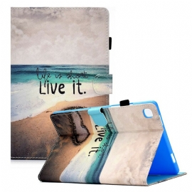 Κάλυμμα Samsung Galaxy Tab A7 Lite Η Ζωή Είναι Μικρή Παραλία