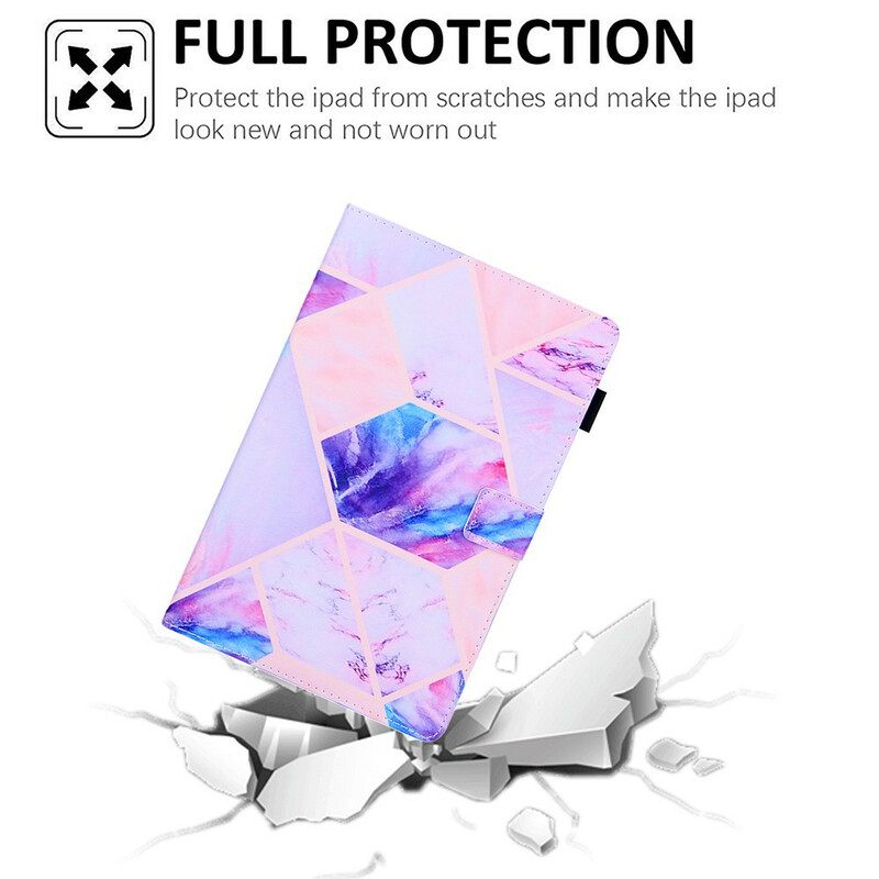 Κάλυμμα Samsung Galaxy Tab A7 Lite Σχέδιο Γεωμετρίας Μαρμάρου