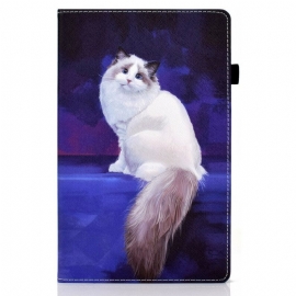 θηκη πορτοφολι Samsung Galaxy Tab A7 Lite Λευκή Γάτα