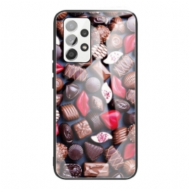 θηκη κινητου Samsung Galaxy A53 5G Σοκολάτες Από Σκληρυμένο Γυαλί