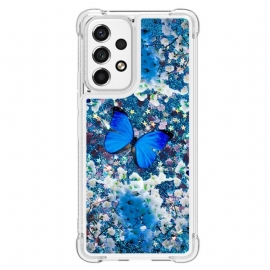 Θήκη Samsung Galaxy A53 5G Glitter Blue Butterflies