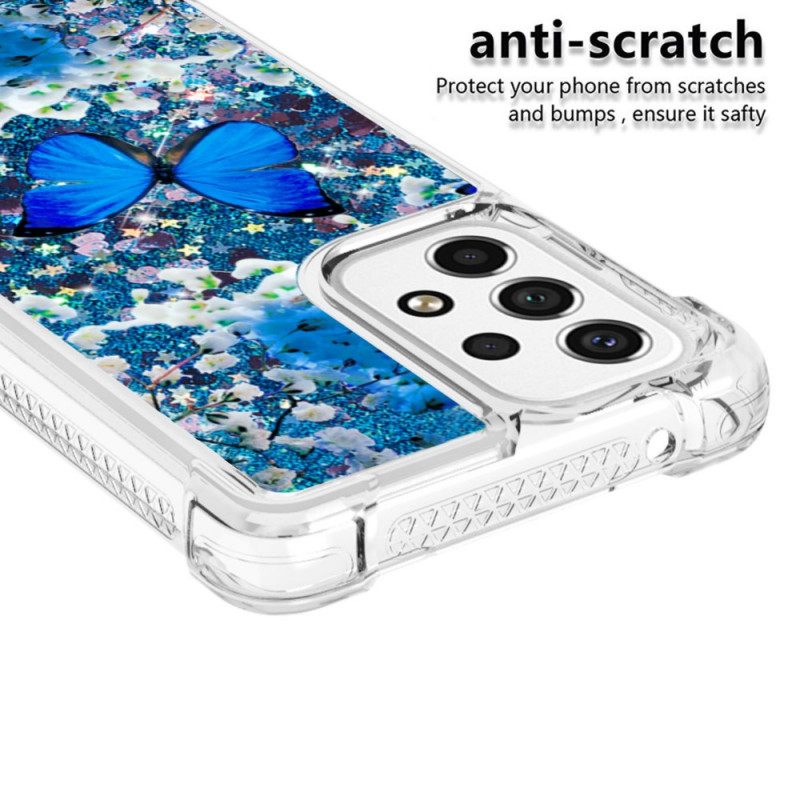 Θήκη Samsung Galaxy A53 5G Glitter Blue Butterflies