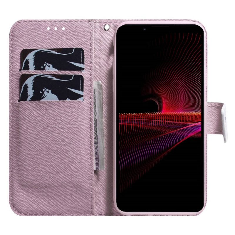 δερματινη θηκη Sony Xperia 1 IV με κορδονι Thong Cats