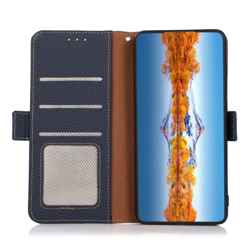 Θήκη Flip Sony Xperia 1 IV Litchi Leather Khazneh Rfid