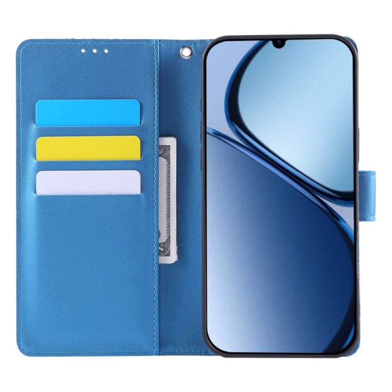 Δερματινη Θηκη Realme C61 Δαντέλα Με Λουλούδια