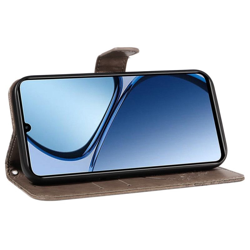 Δερματινη Θηκη Realme C61 Γραφική Πεταλούδα Σιλικόνης