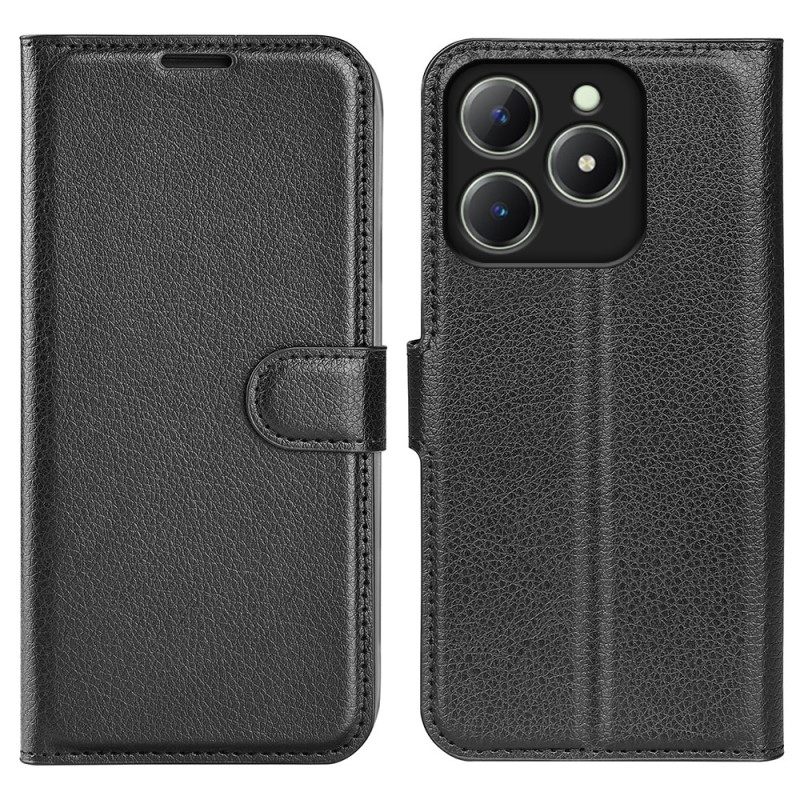 Δερματινη Θηκη Realme C61 Κλασικό Faux Δέρμα Lychee Σιλικόνης