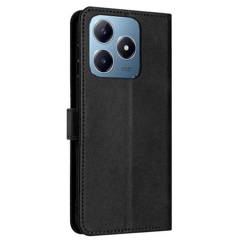 Δερματινη Θηκη Realme C61 Ματ Φινίρισμα Με Λουράκι