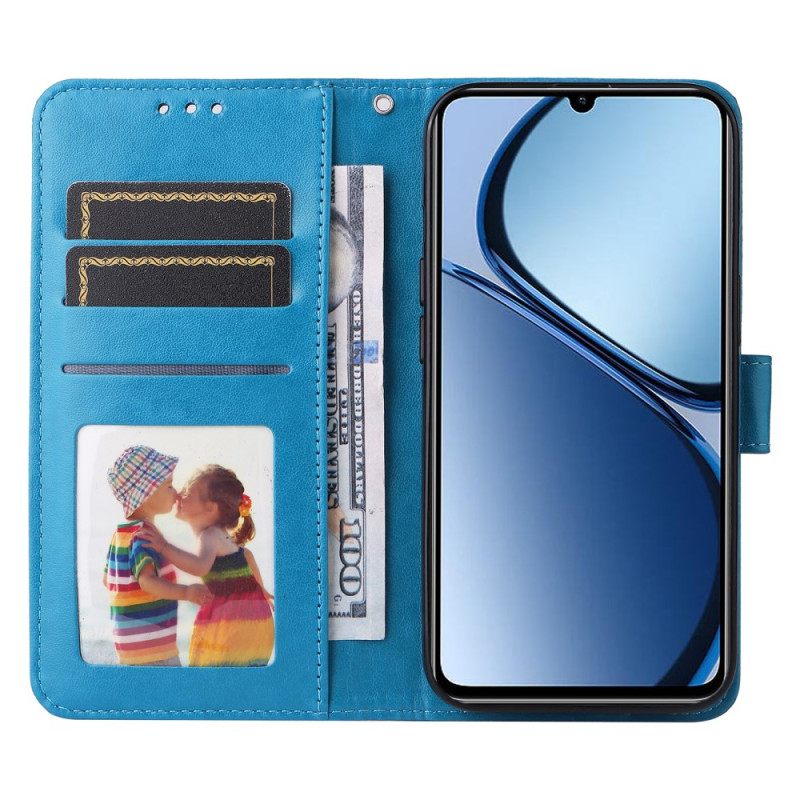 Δερματινη Θηκη Realme C61 Σχέδιο Ηλίανθου Σιλικόνης