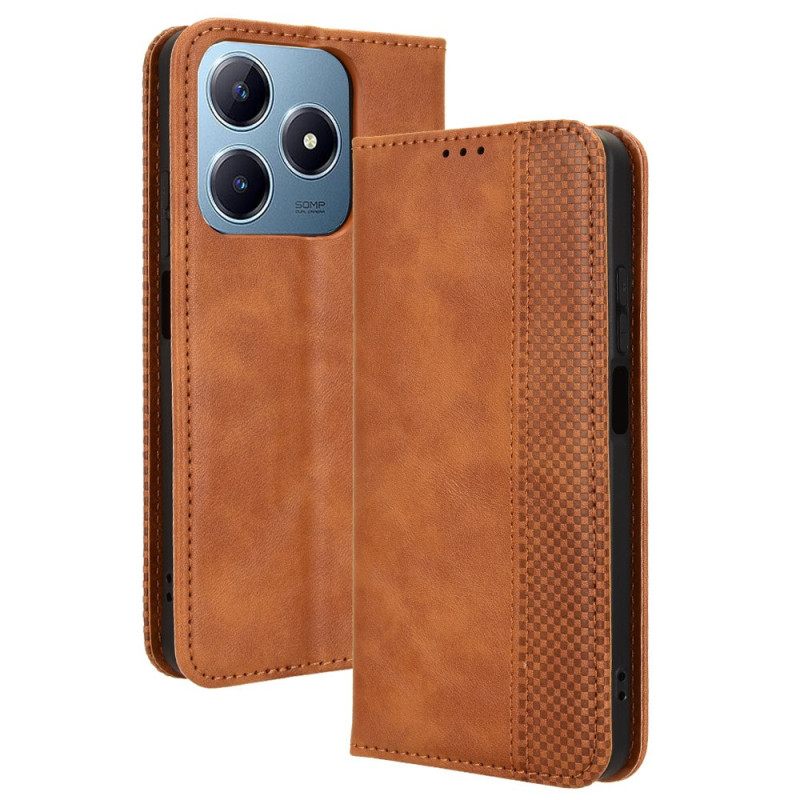 Δερματινη Θηκη Realme C61 Vintage Περίγραμμα Σιλικόνης