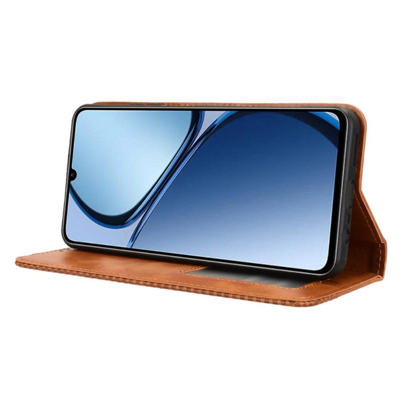 Δερματινη Θηκη Realme C61 Vintage Περίγραμμα Σιλικόνης