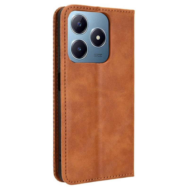 Δερματινη Θηκη Realme C61 Vintage Περίγραμμα Σιλικόνης
