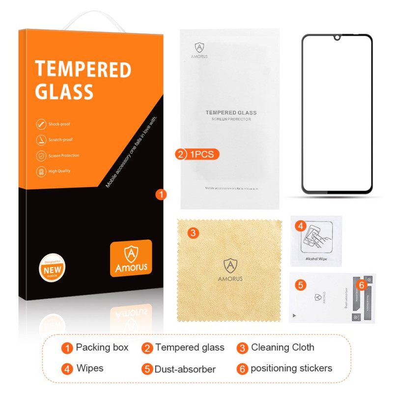 Προστατευτικό Οθόνης Από Σκληρυμένο Γυαλί Πλήρους Κάλυψης Για Realme Note 60x / C63 / C61 Amorus