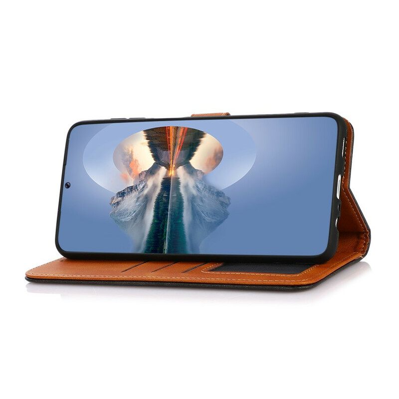 Κάλυμμα Samsung Galaxy S21 FE Faux Δέρμα Με Λουράκι Khazneh