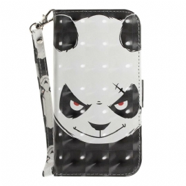 Κάλυμμα Samsung Galaxy S21 FE με κορδονι Angry Panda Με Λουράκι