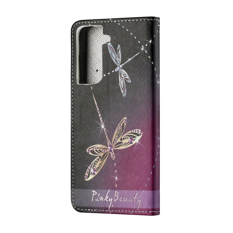 Κάλυμμα Samsung Galaxy S21 FE με κορδονι Strappy Dragonflies