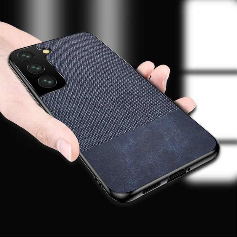 Θήκη Samsung Galaxy S21 FE Faux Δέρμα Και Ύφασμα
