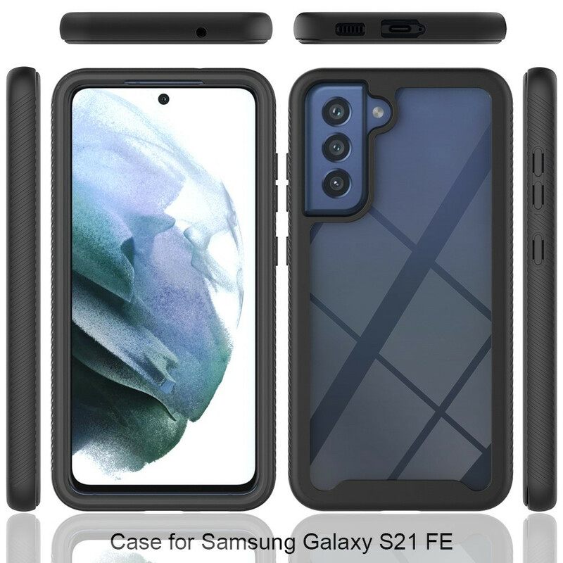 Θήκη Samsung Galaxy S21 FE Σχέδιο Άκρων Υβριδικής Σιλικόνης
