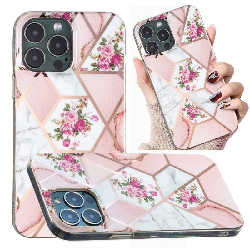 Θήκη iPhone 15 Pro Max Floral Marble