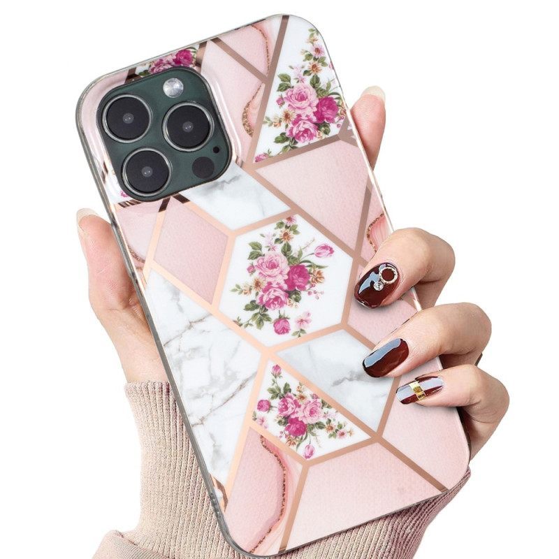 Θήκη iPhone 15 Pro Max Floral Marble