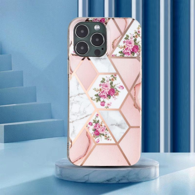 Θήκη iPhone 15 Pro Max Floral Marble